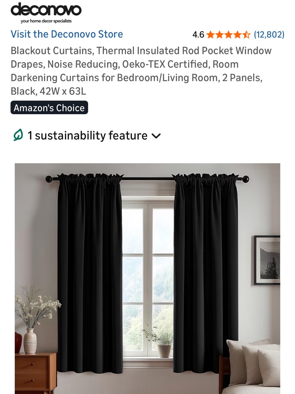 Black curtains